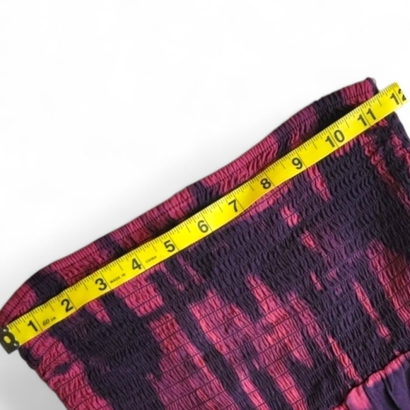 George | Strapless Purple and Pink Tie Dye Maxi Dress - Picture 7 of 9